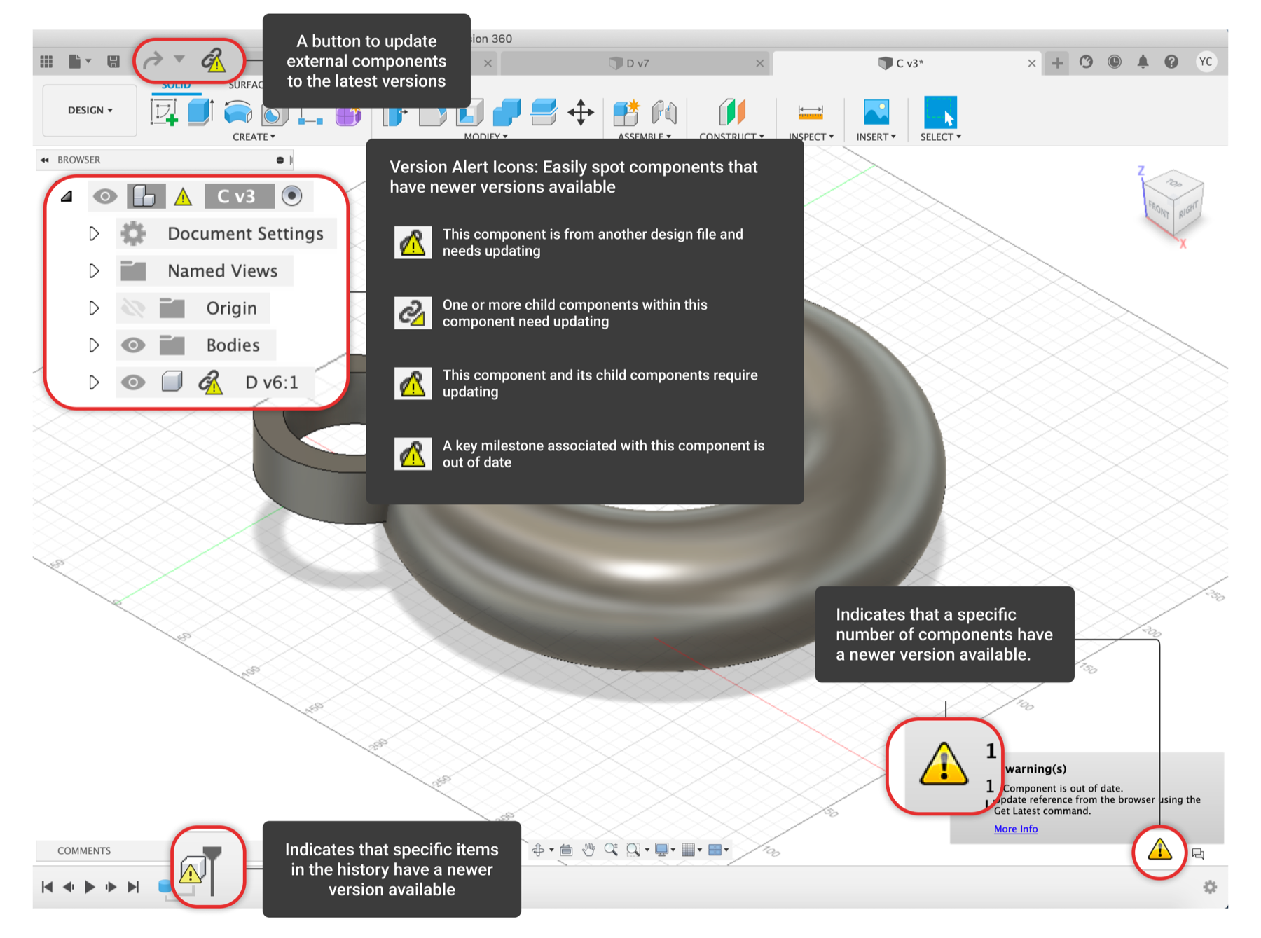 Update icon states across the Fusion 360 interface
