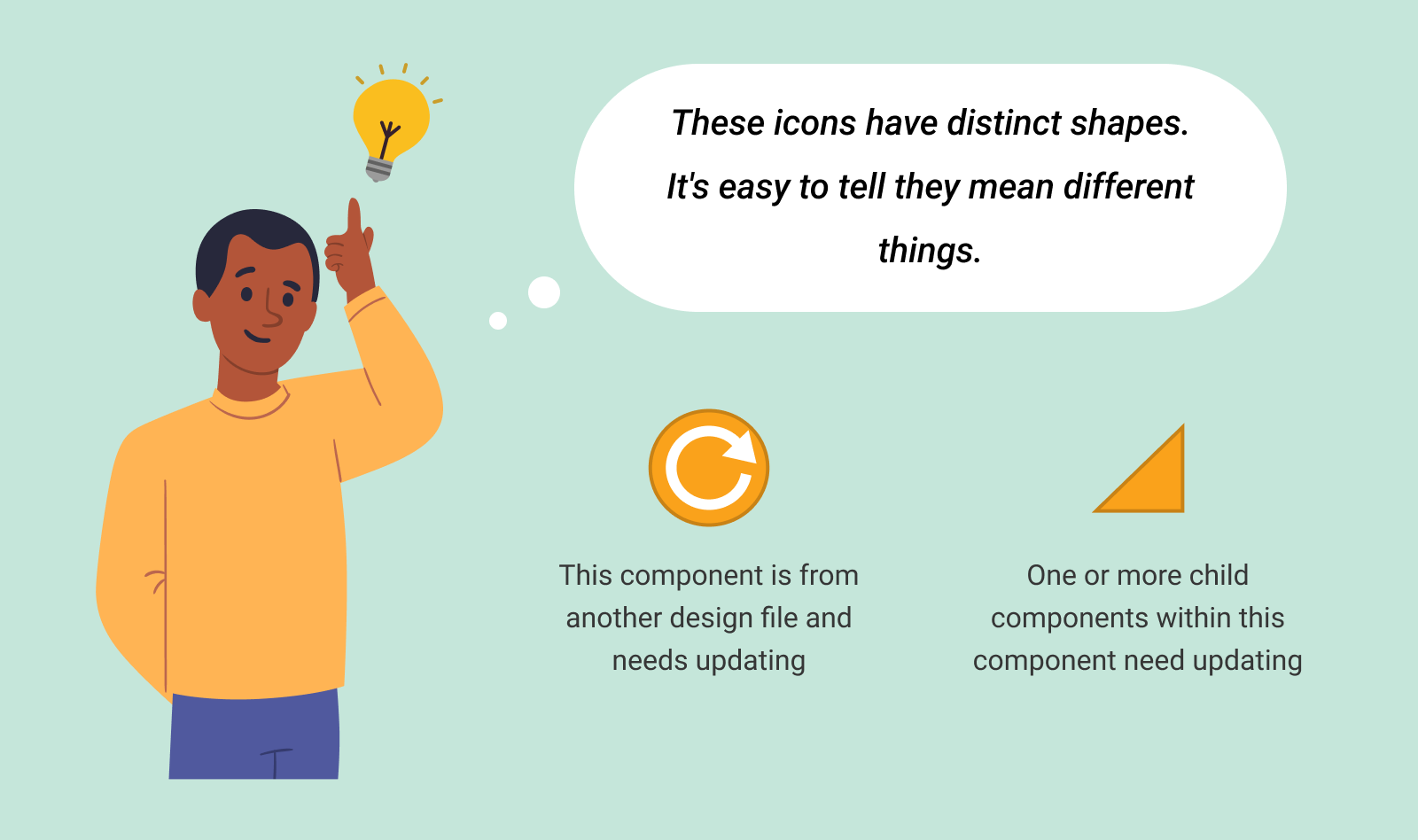Redesigned update icon in context
