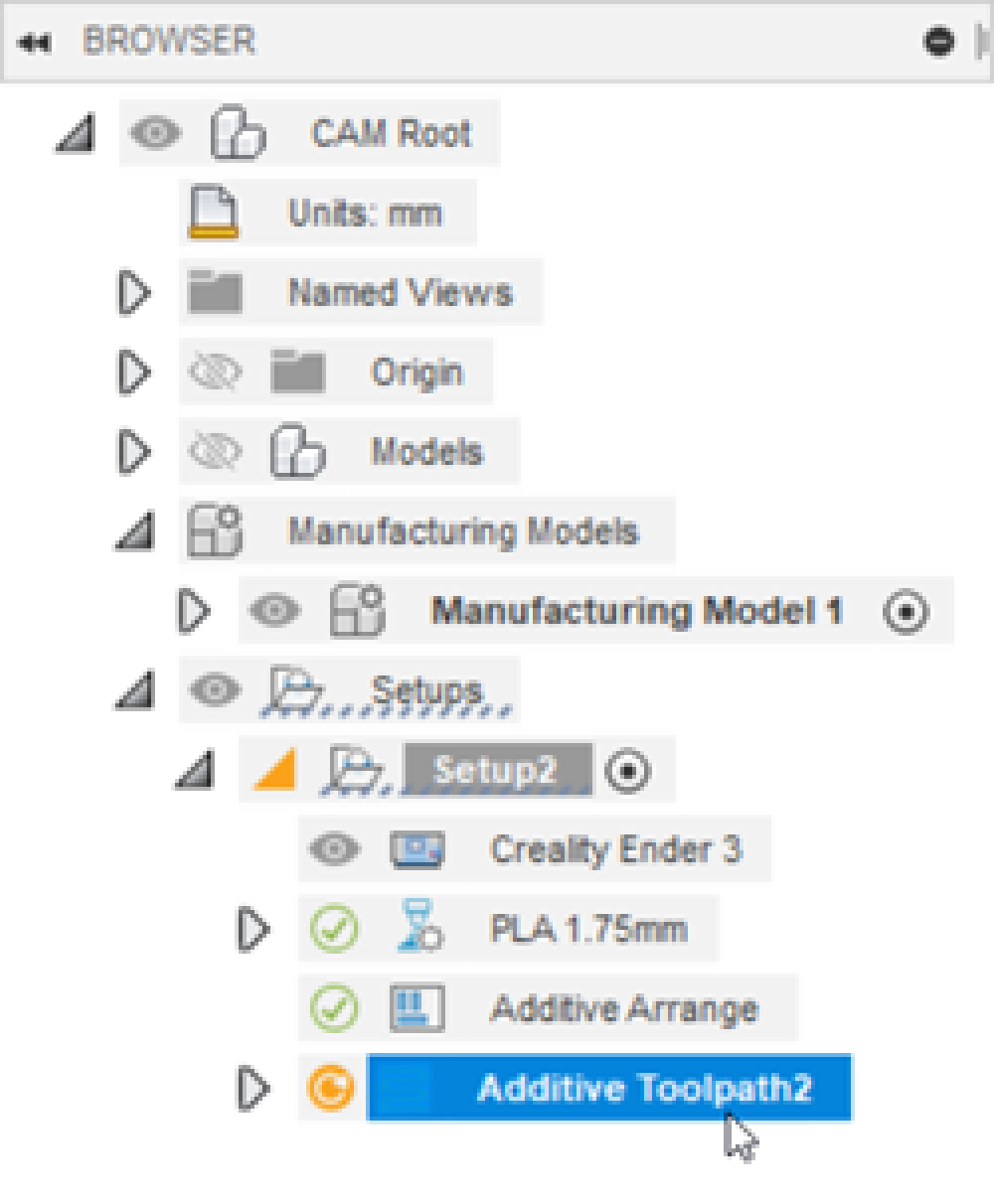 Browser in Manufacturing workspace