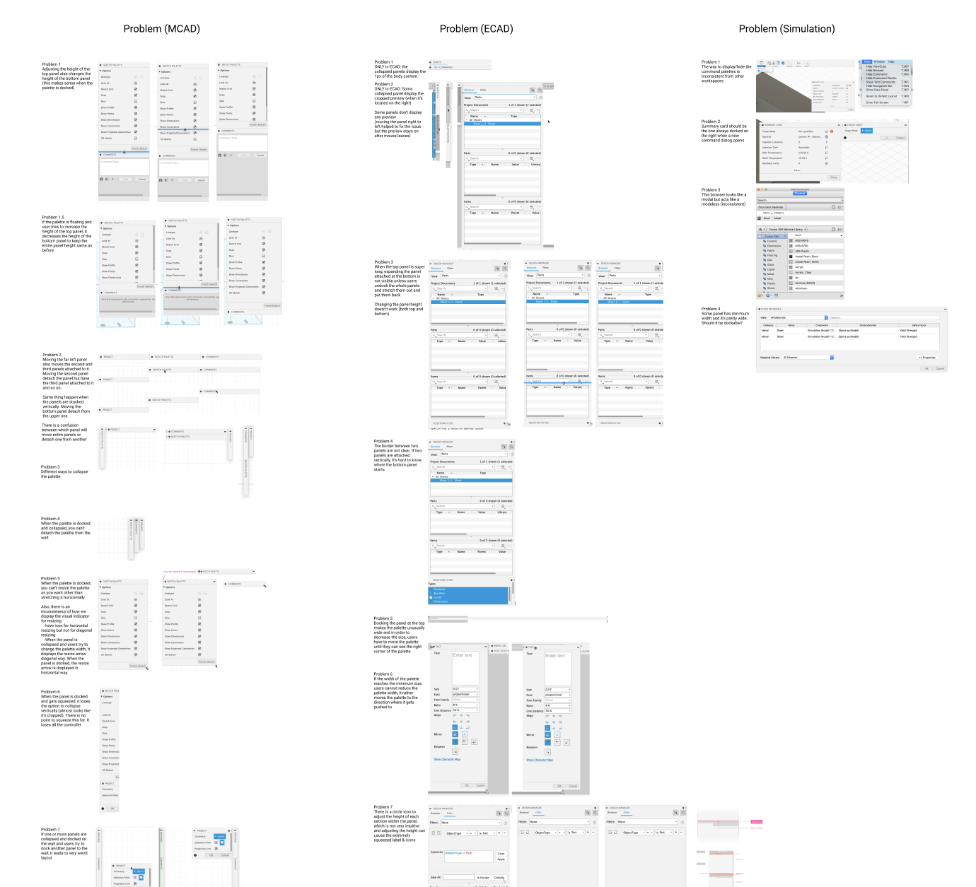 Audit of existing panel behaviors